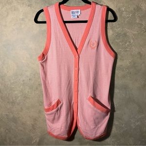 ​Vintage Spenard Weekend | 80s 90s Striped Tunic Vest | Tenniscore | M